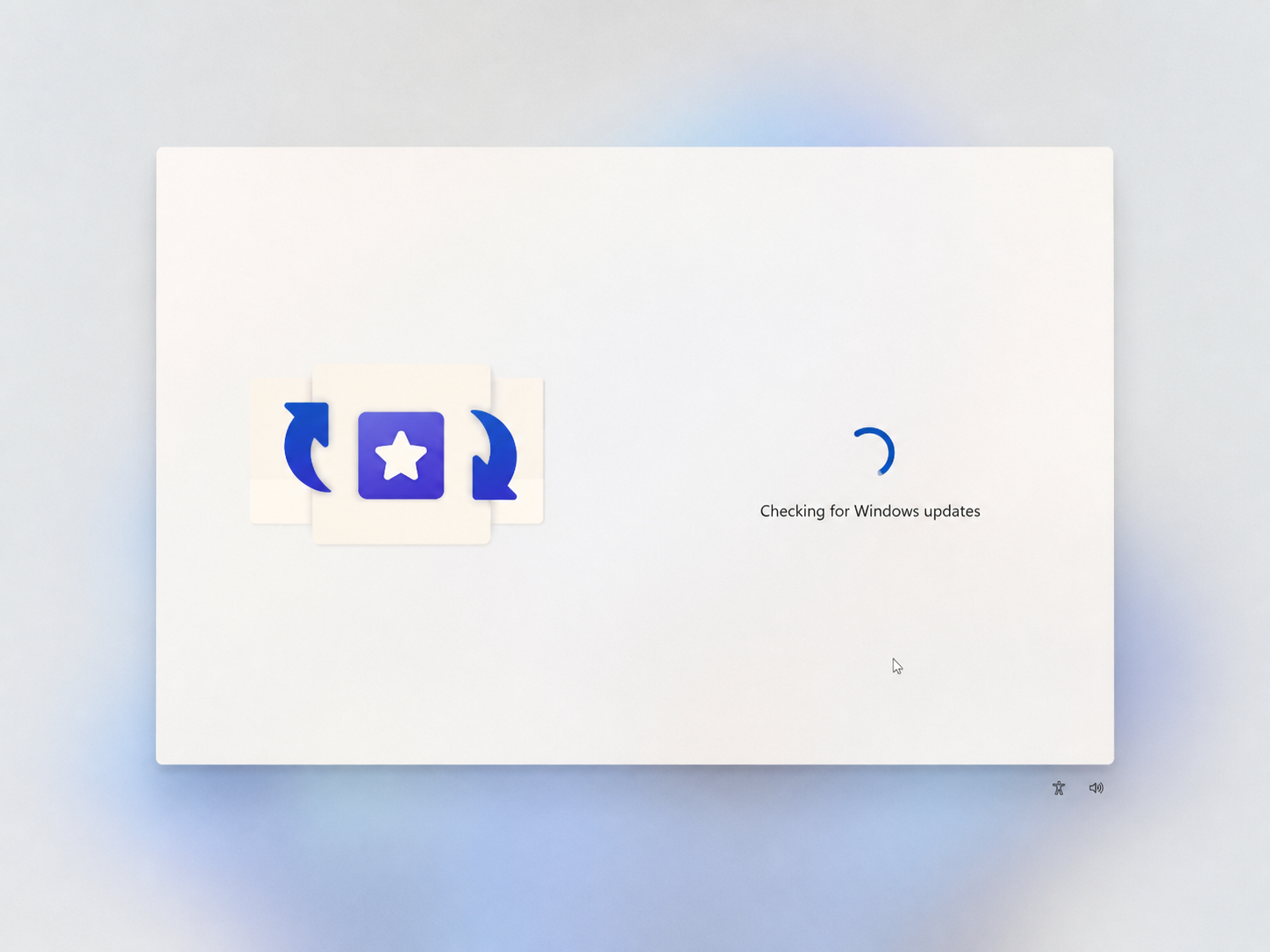 Windows checking for updates during initial setup